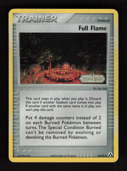 Full Flame 74/92 - Reverse Holo - EX Legend Maker