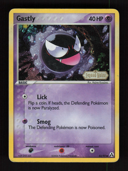 Gastly 52/92 - Reverse Holo - EX Legend Maker