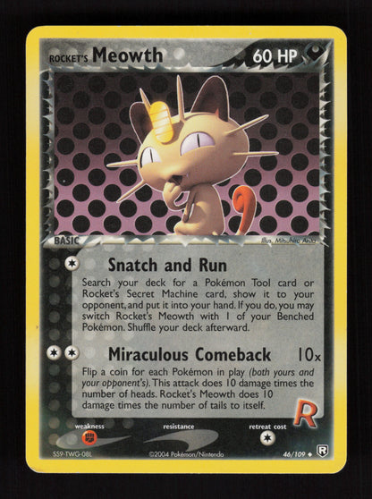 Rocket's Meowth 46/109 - Team Rocket Returns