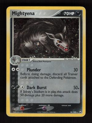 Mightyena 18/108 - Holo Rare - EX Power Keepers