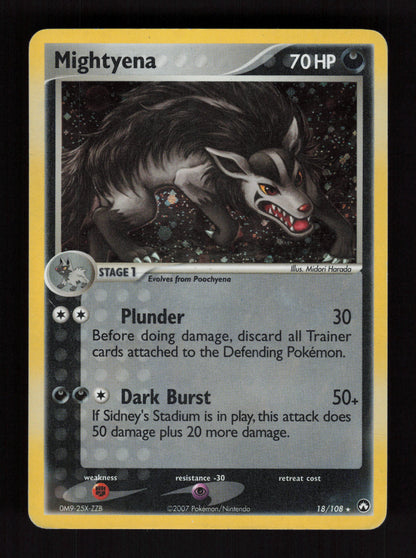Mightyena 18/108 - Holo Rare - EX Power Keepers