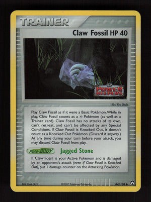 Claw Fossil 84/108 - Reverse Holo - EX Power Keepers