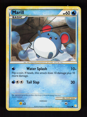 Marill 74/123 - HeartGold SoulSilver