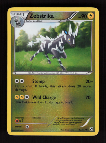 Zebstrika 42/114 - Reverse holo - Black & White