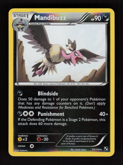 Mandibuzz 73/114 - Reverse holo - Black & White