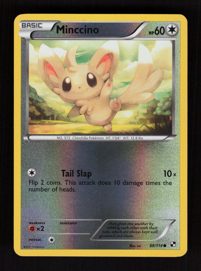 Minccino 88/114 - Reverse holo - Black & White