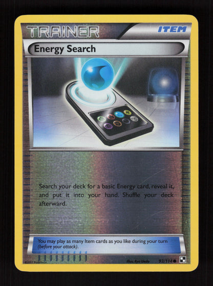Energy Search 93/114 - Reverse holo - Black & White