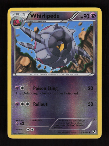 Whirlipede 53/114 - Reverse holo - Black & White