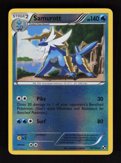 Samurott 31/114 - Reverse holo - Black & White