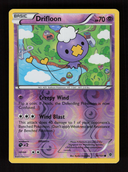 Drifloon 34/101 - Reverse Holo - Plasma Blast