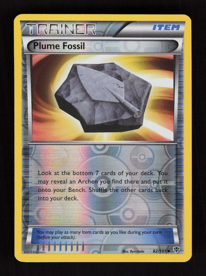Plume Fossil 82/101 - Reverse Holo - Plasma Blast