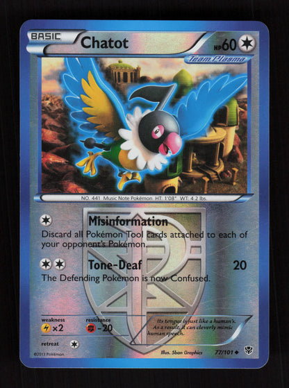 Chatot 77/101 - Reverse Holo - Plasma Blast