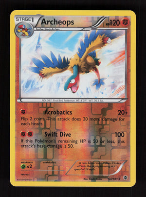 Archeops 54/101 - Reverse Holo - Plasma Blast