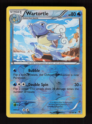 Wartortle 15/101 - Reverse Holo - Plasma Blast