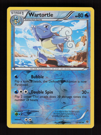 Wartortle 15/101 - Reverse Holo - Plasma Blast