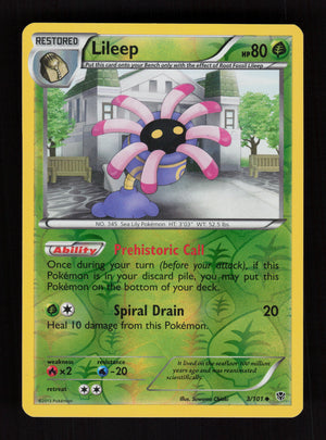 Lileep 3/101 - Reverse Holo - Plasma Blast
