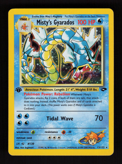 Misty's Gyarados 13/132 - Holo Rare - 1st edition - Gym Challange