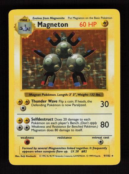 Magneton 9/102 - Holo Rare - SHADOWLESS - Base set