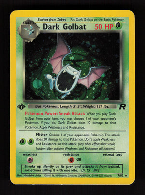 Dark Golbat 7/82 - Holo Rare - 1st edition - Team Rocket