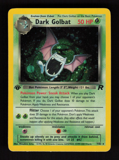 Dark Golbat 7/82 - Holo Rare - 1st edition - Team Rocket