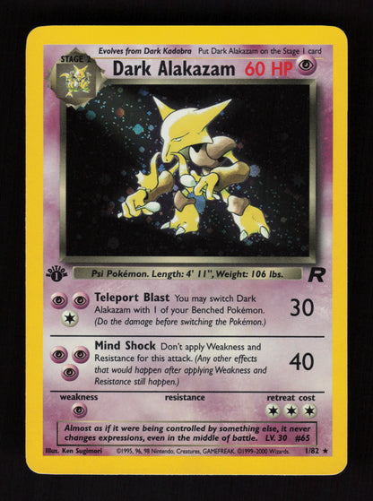Dark Alakazam 1/82 - Holo Rare - 1st edition - Team Rocket