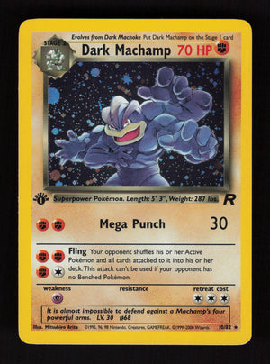 Dark Machamp 10/82 - Holo Rare - 1st edition - Team Rocket