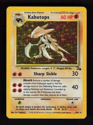 Kabutops 9/62 - Holo Rare - Fossil