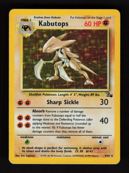 Kabutops 9/62 - Holo Rare - Fossil