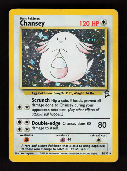 Chansey 3/130 - Holo Rare - Base set 2