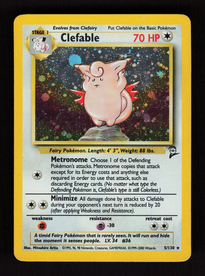 Clefable 5/130 - Holo Rare - Base set 2