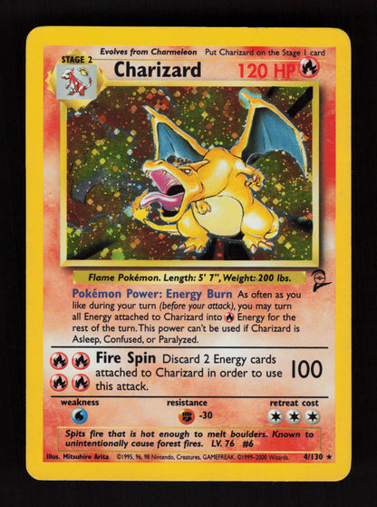 Charizard 4/130 - Holo Rare - Base set 2