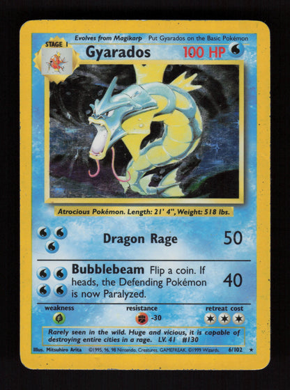 Gyarados 6/102 - Holo Rare - Base set