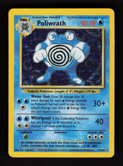 Poliwrath 13/102 - Holo Rare - Base set