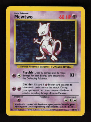 Mewtwo 10/102 - Holo Rare - Base set