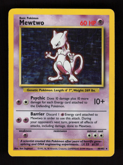 Mewtwo 10/102 - Holo Rare - Base set