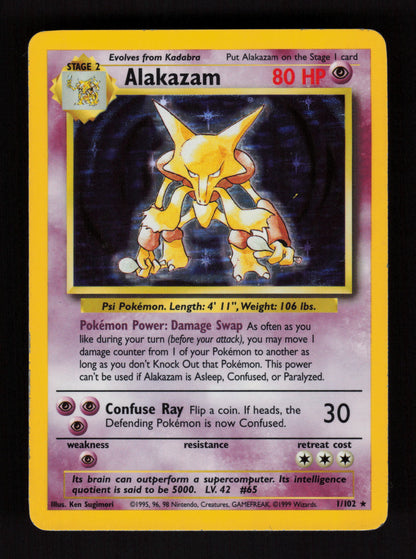 Alakazam 1/102 - Holo Rare - Base set