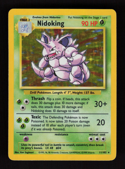 Nidoking 11/102 - Holo Rare - Base set