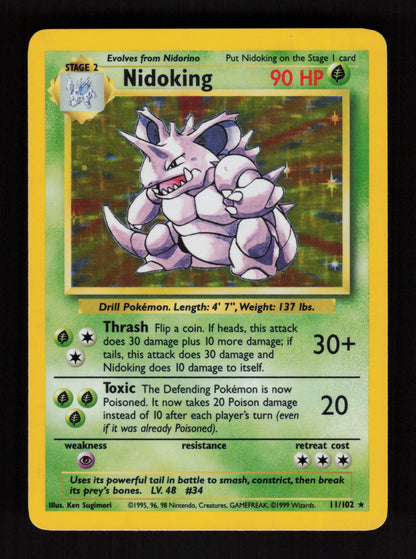 Nidoking 11/102 - Holo Rare - Base set
