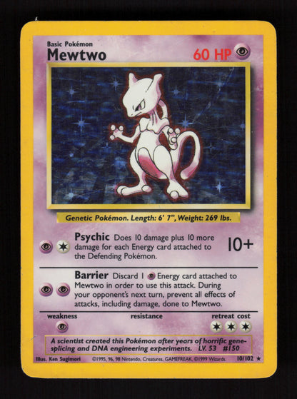 Mewtwo 10/102 - Holo Rare - Base set
