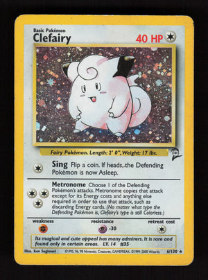 Clefairy 6/130 - Holo Rare - Base set 2