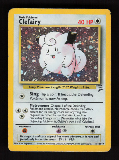 Clefairy 6/130 - Holo Rare - Base set 2