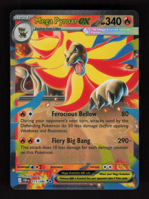 Mega Pyroar ex 015/086 - Double Rare - Chaos Rising