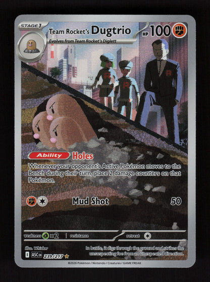 Team Rocket's Dugtrio 239/217 - Illustration Rare - Ascended Heroes