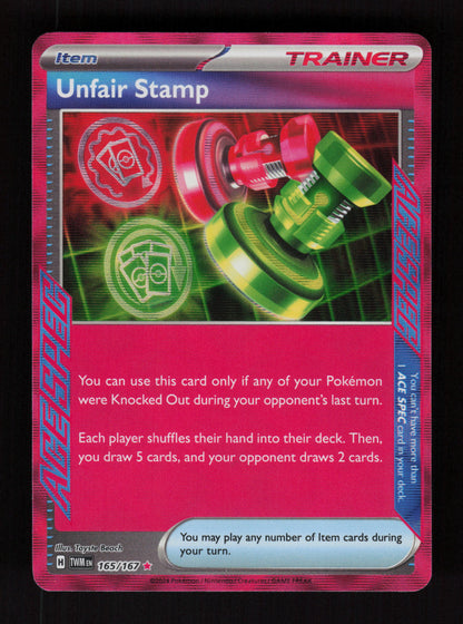 Unfair stamp 165/167 - ACE SPEC Rare - SV06: Twilight Masquerade