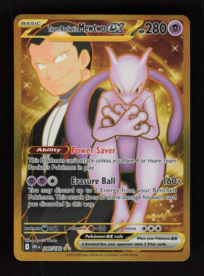 Team Rocket's Mewtwo ex 240/182 - Hyper Rare - Destined Rivals