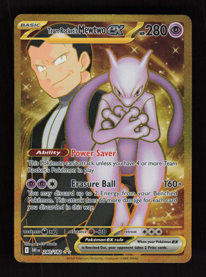 Team Rocket's Mewtwo ex 240/182 - Hyper Rare - Destined Rivals