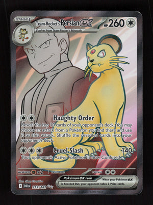 Team Rocket's Persian ex 219/182 - Ultra Rare - Destined Rivals