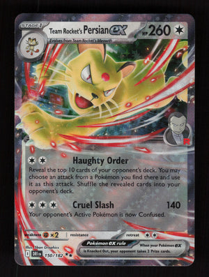 Team Rocket's Persian ex 150/182 - Double Rare - Destined Rivals