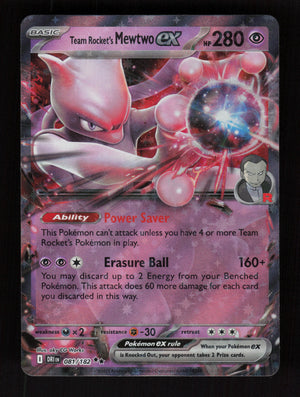 Team Rocket's Mewtwo ex 081/182 - Double Rare - Destined Rivals