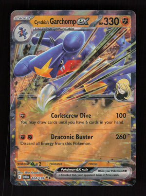 Cyntia's Garchomp ex 104/182 - Double Rare - Destined Rivals